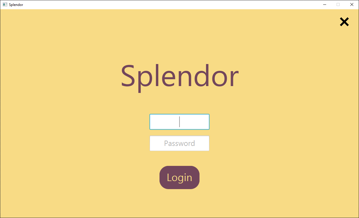 Login Screen 1